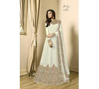 Abito da sposa indiano Bollywood Salwar Kameez abbigliamento da festa...