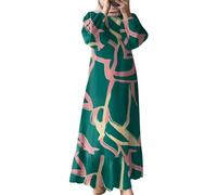 Abito da sposa per ospiti da donna musulmana, abbigliamento da preghiera da donna per moschea a maniche lunghe, abbigliamento etnico islamico, modesto, stile mediorientale, colore: Caftano tinta unita