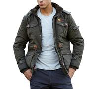 Abito da uomo a maniche lunghe con cappuccio da uomo, spesso, vintage, termico, peloso, con cappuccio, stile steampunk, autunno inverno s 2025, H-781 Verde lime militare, L