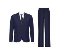 Abito da uomo sottile in 2 pezzi, stile casual, giacca formale, giacca, pantaloni, matrimonio, ballo scolastico, smoking, 1, L