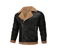 Abito di base spesso caldo e sfocato per uomo autunno inverno giacca a maniche lunghe cappotti da uomo 2025, X-880 Nero, L