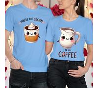 Abito di coppia San Valentino Ideas Your Cream to my Coffee Matching T-Shirt #VD