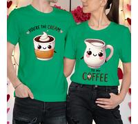 Abito di coppia San Valentino Ideas Your Cream to my Coffee Matching T-Shirt #VD