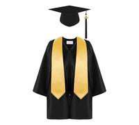 Abito di laurea per Uniforme di cerimonia di laurea Unisex con Cappello a Cintura - Uniforme prescolare Unisex con Cerniera per la cerimonia di laurea, Children's Knitting Size 33 = Codice Xl, Se