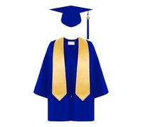 Abito di laurea per Uniforme di cerimonia di laurea Unisex con Cappello a Cintura - Uniforme prescolare Unisex con Cerniera per la cerimonia di laurea, Royal Blue Size M, Se référer au descriptif