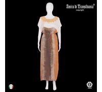 abito donna abbigliamento caftano curvy lungo chiffon uncinetto cotone naturale