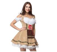 Abito Donna Baviera Tedesca Tradizionale Costume Bavarese per la Festa di Carnevale dell'Oktoberfest di Ottobre Set Dirndl Costume German Festival Uniforme da Travestimento di Halloween Comfort