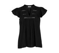 Abito donna con scollo a V manica a sbuffo e pizzo