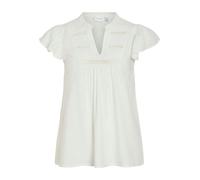 Abito donna con scollo a V manica a sbuffo e pizzo
