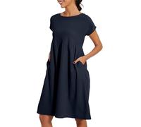 Abito Donna Estivo Boho Vestito da Spiaggia Swing Taglie Forti Abiti Boho Curvy Leggera Elasticizzata Vestiti a Maniche Corte Estivi Bohémien Classico Abito Causal Mare Comodo Lunga