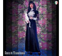 abito donna grande griff vintage alta moda vestito lungo nero invernale sfilata