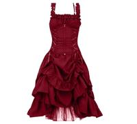 Abito Donna Halloween Carnevale Vestito Pipistrello Sposa Rinascimentale Sexydonna Elegante Curvy Elegante Angelo da Cerimonia Donna Vestito Morte S