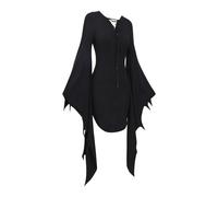 Abito donna nero con maniche ad ala di pipistrello per Halloween notte