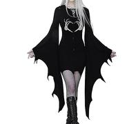 Abito Donna Per Halloween Medievale Abiti Gotico Vampiro Vestito Elegante Con Maniche A Farfalla Vestito Cosplay Rinascimentale Costume Steampunk Abito Da Feste Di Halloween