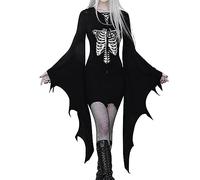 Abito Donna Per Halloween Medievale Abiti Gotico Vampiro Vestito Elegante Con Maniche A Farfalla Vestito Cosplay Rinascimentale Costume Steampunk Abito Da Feste Di Halloween