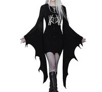 Abito Donna Per Halloween Medievale Abiti Gotico Vampiro Vestito Elegante Con Maniche A Farfalla Vestito Cosplay Rinascimentale Costume Steampunk Abito Da Feste Di Halloween