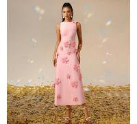 Abito elegante da donna con ricamo floreale, abito da sera romantico adatto per banchetti, feste, raduni o matrimoni, può essere indossato anche come abito da ospite o per uno stile di strada elegante