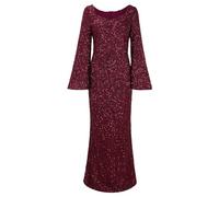 Abito Elegante Donna Abiti Da Cerimonia Donna Curvy Abito Aderente Capodanno Abiti Con Paillettes Da Sera Elegante Vestiti Sposa Vestito Brillante Maniche lunghe Tubino Cocktail Party Glitter