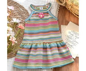 Abito elegante e alla moda senza maniche con scollo a canottiera, adatto per la spiaggia e i viaggi 6-9M,9-12M,12-18M,18-24M,2-3YA strisce,PianteTessuto