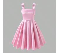 Abito elegante e grazioso della serie rosa, adatto per varie occasioni e feste, che rende i bambini giovani e radiosi 14Y,13Y,16Y,15YColore unicoPoliestere