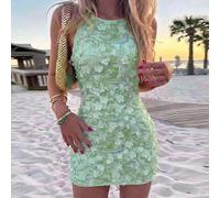 Abito elegante e sexy senza schienale primavera/estate, abito elegante senza schienale, abito mini senza maniche e senza schienale per vacanze in spiaggia/al mare, abito sexy da festa, abito mini senz