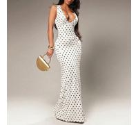 Abito elegante e unico da donna a pois, abito scollo a V, abito a sirena, abito aderente, abito, abito da appuntamento, abito da vacanza, abito da spiaggia, estivo L,M,S,XL,XS,XXL,XXS,XXXL,XXXXLGeomet