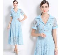 Abito Estivo A Fiori Con Colletto E Cintura In Vita Stile Romantico CF45852