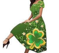 Abito estivo da donna dal design elegante, gonna lunga per il tempo libero alla moda, Verde menta, S