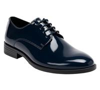Abito Formale in Vernice Derby per Ragazzi, Scarpe Blu Navy, Scarpe da Ballo con Lacci misurare 30