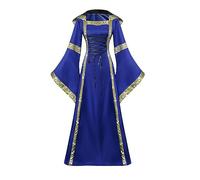Abito gotico da donna, elegante ed elegante, con ricamo inglese, alla moda, morbido, maniche lunghe, abito da donna