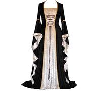 Abito Gotico Donna in Stile Abito da Sera Lungo Donna Medievale Vittoriano per Il Rinascimento per Carnevale Halloween Feste Principessa Costume da Regina Sera Costume dell'800