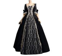 Abito Gotico Donna Lungo, Abito da Donna Rinascimentale Costume, Stile Palazzo Manica Lunga Rinascimentale Medievale Abito Vittoriano per Rinascimentali, Cosplay, Carnevale, Feste di Halloween