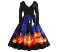 Abito Halloween Donna Abbigliamento Vintage Per Eventi E Giochi Di Ruolo | Abito Da Festa E Di Ruolo Per Donne Artiste, Carnevale, Eventi Tematici, Foto , Feste, Film, Maschera, Recite