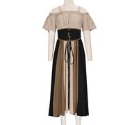 Abito Halloween Donna Costume Medievale Cocktail Maxi Abiti Rinascimentale Carnevale Cerimonia Curvy Vestito Vittoriano Da Donna Principessa Per Feste Per Halloween, Carnevale, Feste E Cosplay