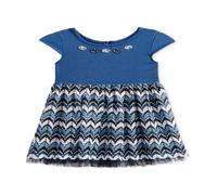 Abito In Denim Con Un Collo A V E Cuore Rosa Per Ragazze