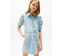Abito in denim maniche al gomito Blu 16 anni - 162 cm Tinta unita