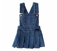 Abito in denim per ragazze estive con abito a pieghe da 6 mesi a 6 anni Avvento storie 24, Blu, 3-4 Jahre