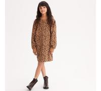 Abito in maglia a maniche lunghe, stampa leopardata, pile Altro 14 anni - 156 cm Leopardato