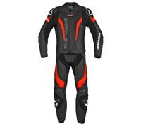 Spidi Laser Touring Abito in pelle moto in due pezzi, nero-giallo, taglia 52 per maschi