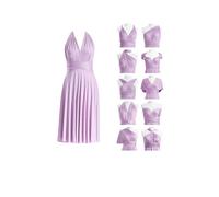 Abito Infinity, corto, abito da damigella d'onore, multivia, trasformatore, lunghezza al ginocchio, elegante, da sera, lavanda, M