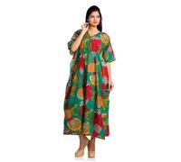 Abito Kaftan Maxi Lungo Hippy Boho, Taglia Unica Donna Caftan Top Abito Gown
