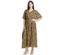 Abito Kaftan Maxi Lungo Hippy Boho, Taglia Unica Donna Caftan Top Abito Gown