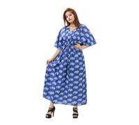Abito Kaftan Maxi Lungo Hippy Boho, Taglia Unica Donna Caftan Top Abito Gown