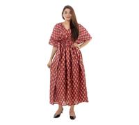 Abito Kaftan Maxi Lungo Hippy Boho, Taglia Unica Donna Caftan Top Abito Gown