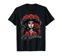 Abito La Catrina Costume elegante per il Giorno dei Morti La Maglietta
