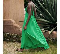 Abito leggero verde per donna, outfit da spiaggia bohémien per l'estate, moda primavera/estate 2025, abito da sole smanicato a strati L,M,S,XL,XS,XXL,XXS,XXXL,XXXXLColore unicoTessuto intrecciato