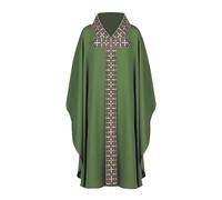 Abito liturgico da uomo per sacerdoti islamici cattolici abito di misura capo medievale cosplay tuta chasubles celebrante costume musulmano abiti di Halloween, 01 verde., M