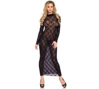 ABITO LUNGO CHEMISE TRASPARENTE CON FANTASIA SEXY HOT PER DONNA TAGLIA UNICA
