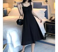 Abito lungo con bretelle moderata elasticità con uno stile fatato per le donne, progettato per essere indossato in primavera, estate, autunno e inverno per più occasioni (XXXL bianco)