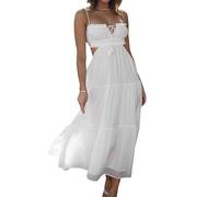 Abito Lungo da Donna Abiti Estivi da Sera da Sera Tinta Unita Abito Senza Spalline alla Moda Senza Spalline Tinta Unita Sexy Club-aS
